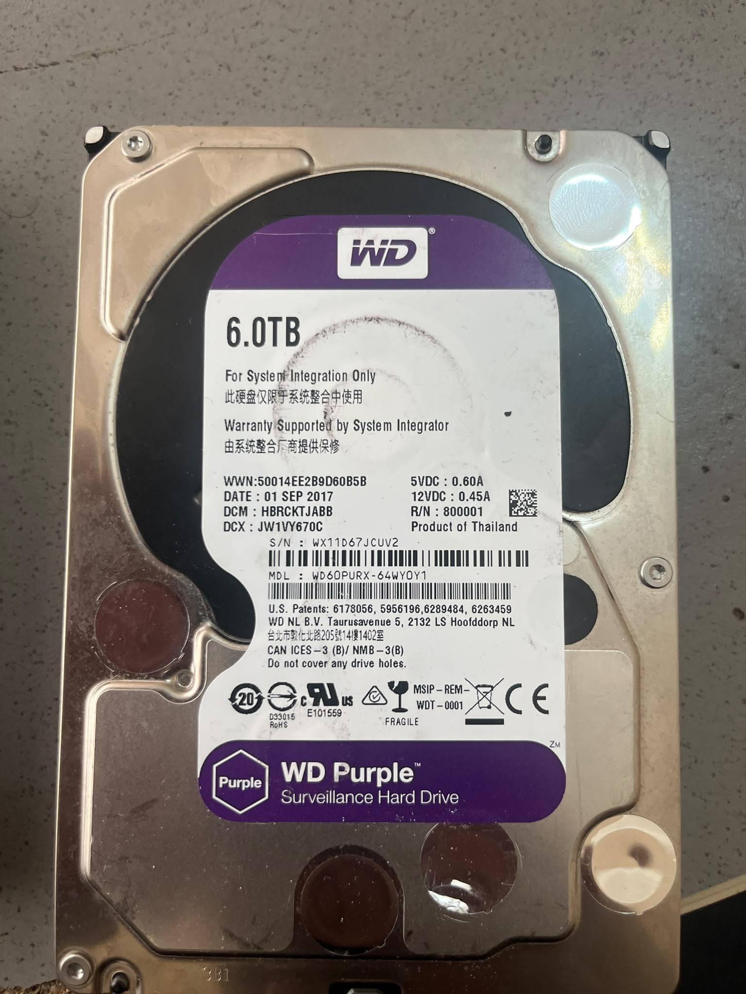 6 TB 7/24 NVR DİSK